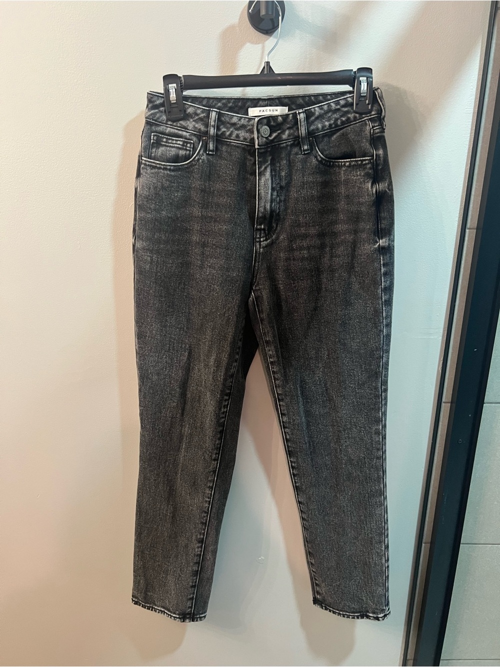 PacSun Women's Black Washed Ankle Jeans